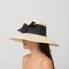 Women's Panama Hats-Sensi Studio Aguacate Extra Long Brim Hat with Twist Bow