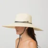 Women's Panama Hats-Sensi Studio Aguacate Extra Long Brim Hat with Leather Band