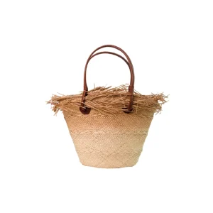 Handbags-Sensi Studio Baby Ombré Basket with Frayed border