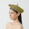 Women's Felted Wool Hats-Sensi Studio Beret hat tweed fabric