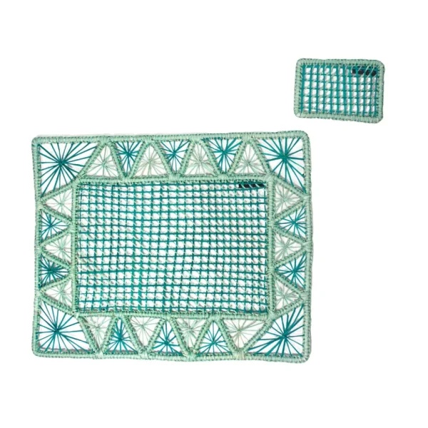 Home-Sensi Studio Calado Rectangular Placemat with Coaster (Set of 2)