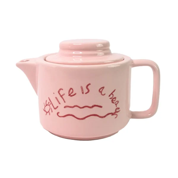 Home-Sensi Studio Ceramic Teapot “Life is a Beach” (Set of 2)