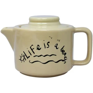 Home-Sensi Studio Ceramic Teapot “Life is a Beach” (Set of 2)