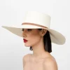 Women's Panama Hats-Sensi Studio Cordovan Hat Extra Long Brim