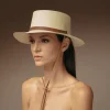 Women's Panama Hats-Sensi Studio Cordovan Hat with Leather