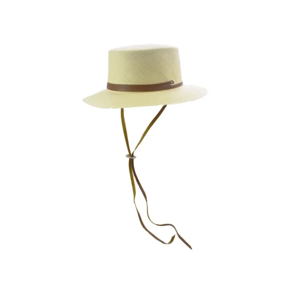 Women's Panama Hats-Sensi Studio Cordovan Hat with Leather