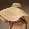 Women's Panama Hats-Sensi Studio Crochet Extra Long Brim Glamour hat with Grosgrain adjustable ribbon