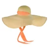 Women's Panama Hats-Sensi Studio Crochet Extra Long Brim Glamour Hat With Grosgrain Adjustable Ribbon