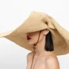 Women's Panama Hats-Sensi Studio Crochet Glamour Panama Hat with Leather Band