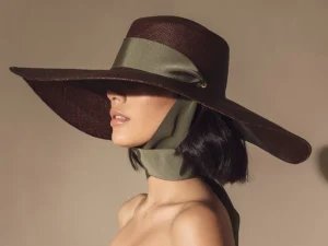 Women's Panama Hats-Sensi Studio Extra Long Brim Cordovan