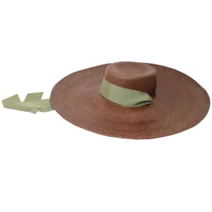 Women's Panama Hats-Sensi Studio Extra Long Brim Cordovan