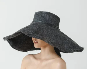 Women's Felted Wool Hats-Sensi Studio Flexible lady ibiza hat in buckley fabric