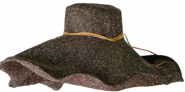 Women's Felted Wool Hats-Sensi Studio Flexible Lady Ibiza hat in tweed fabric