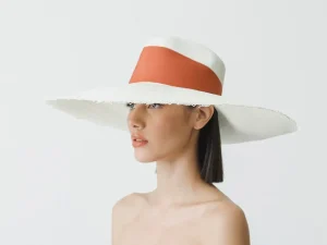 Women's Panama Hats-Sensi Studio Frayed Aguacate Hat Extra Long Brim