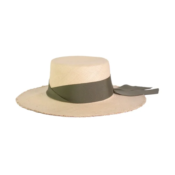 Women's Panama Hats-Sensi Studio Frayed Cordovan Long Brim Hat