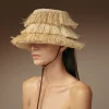 Women's Panama Hats-Sensi Studio Frayed Lamp Shade Crochet hat