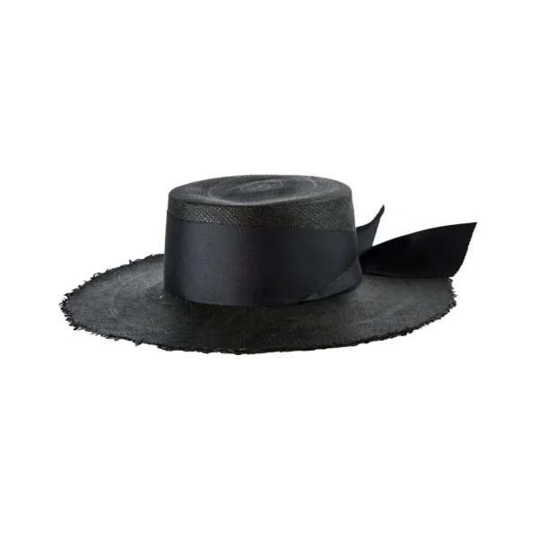 Women's Panama Hats | Men's Panama Hats-Sensi Studio Frayed Long Brim Cordovan Hat With Maxi Bow