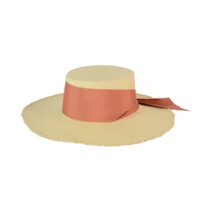 Women's Panama Hats | Men's Panama Hats-Sensi Studio Frayed Long Brim Cordovan Hat With Maxi Bow