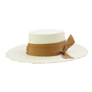 Women's Panama Hats-Sensi Studio Frayed Long brim Cordovan with band