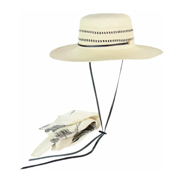 Women's Panama Hats-Sensi Studio Ginebra Hat With Leather Band and Handkerchief