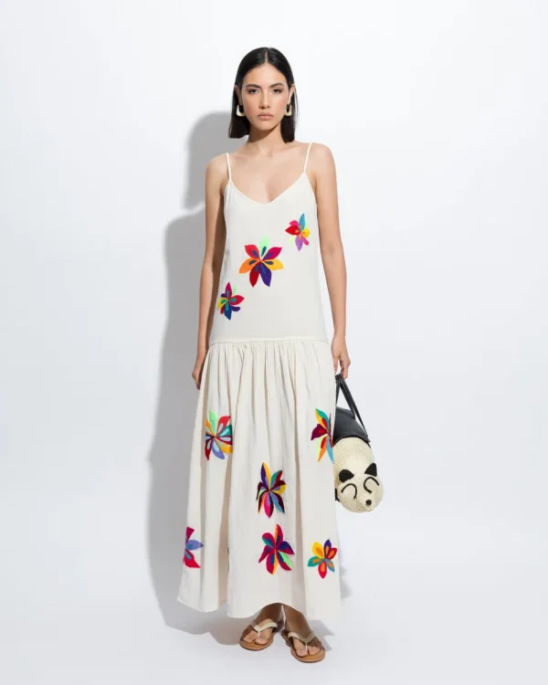 Rtw-Sensi Studio Hand Embroidered Flower Dress