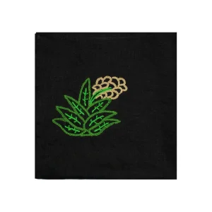 Home-Sensi Studio Hand embroidered linen napkins (Set of 4 Units)