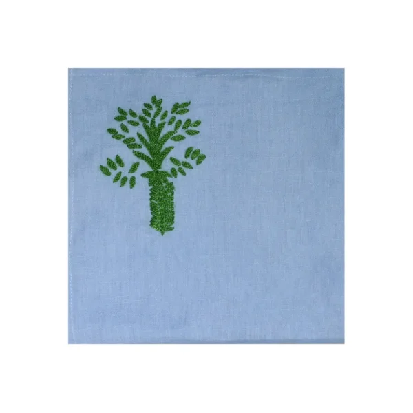 Home-Sensi Studio Hand embroidered linen napkin (Set of 4 Units)