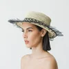 Women's Panama Hats-Sensi Studio Hippie Crochet With Tulle