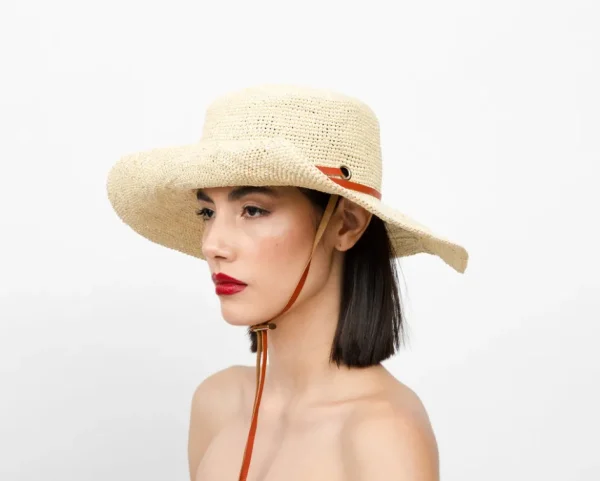 Women's Panama Hats-Sensi Studio Hippie Hat Crochet Long Brim