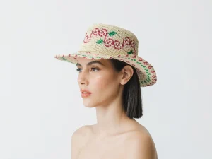 Women's Panama Hats-Sensi Studio Hippie Long Brim Crochet