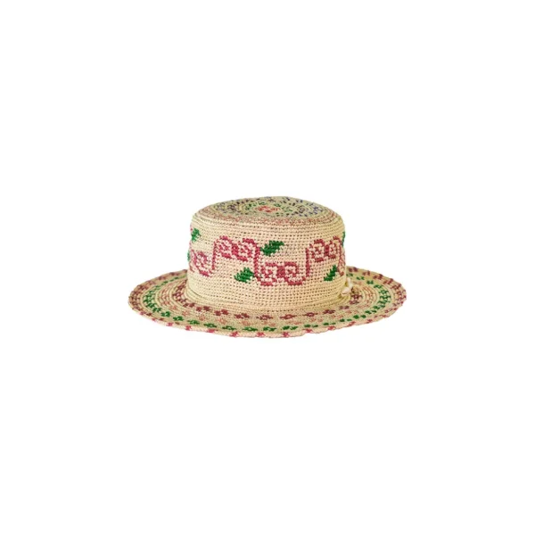 Women's Panama Hats-Sensi Studio Hippie Long Brim Crochet