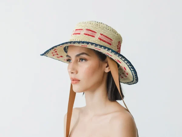 Women's Panama Hats-Sensi Studio Hippie Long Brim Crochet