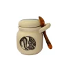 Home-Sensi Studio Jar & Spoon “Conchas de la Isla Cream” (Set of 2)