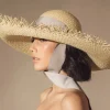 Women's Panama Hats-Sensi Studio Lady Ibiza Frayed With Adjustable Ribbon