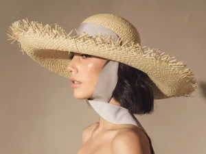 Women's Panama Hats-Sensi Studio Lady Ibiza Frayed With Adjustable Ribbon