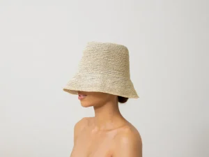 Women's Panama Hats-Sensi Studio Lamp shade Crochet Hat with Metallic Thread