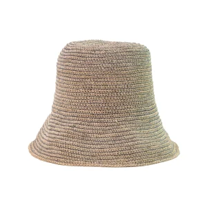 Women's Panama Hats-Sensi Studio Lamp shade Crochet Hat with Metallic Thread