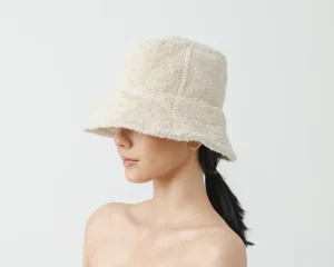 Women's Felted Wool Hats-Sensi Studio Lamp shade plush fabric hat