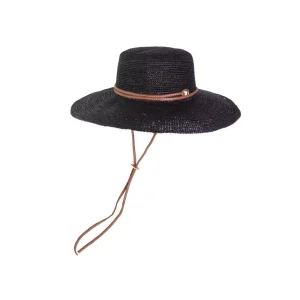 Women's Panama Hats-Sensi Studio Lampshade Cordovan Crochet Long Brim Hat