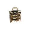 Handbags-Sensi Studio Leather fringe zebra tote