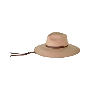 Women's Panama Hats-Sensi Studio Llano Frayed Panama Hat Long Brim With Adjustable Leather Band