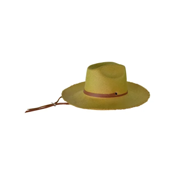 Women's Panama Hats-Sensi Studio Llano Frayed Texas Long Brim With Adjustable Leather Band