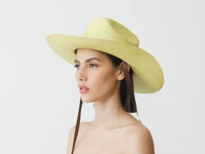 Women's Panama Hats-Sensi Studio Llano Texas Long Brim With Ribbon and Leather Band