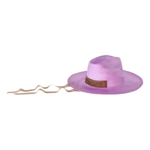 Women's Panama Hats-Sensi Studio Llano Texas Long Brim With Ribbon and Leather Band