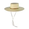 Women's Panama Hats-Sensi Studio Long Brim Cordovan Hat With Leather Band