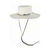 Women's Panama Hats-Sensi Studio Long Brim Cordovan Hat With Leather Band