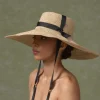 Women's Panama Hats-Sensi Studio Long Brim Crochet Cordovan