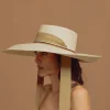 Men's Panama Hats | Women's Panama Hats-Sensi Studio Long Brim Dumont Hat with Adjustable Ribbon