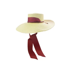 Women's Panama Hats-Sensi Studio Long Brim Dumunt hat with adjustable ribbon