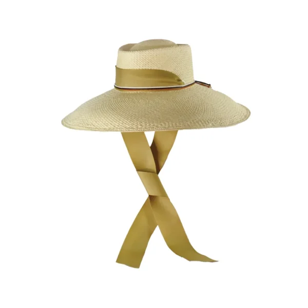 Women's Panama Hats-Sensi Studio Long Brim Dumunt hat with adjustable ribbon